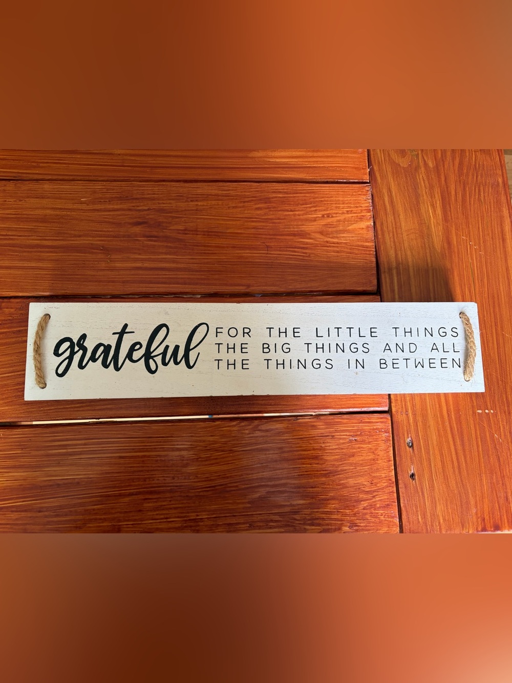 Grateful Wall Sign - White and Black Rustic Home Decor
